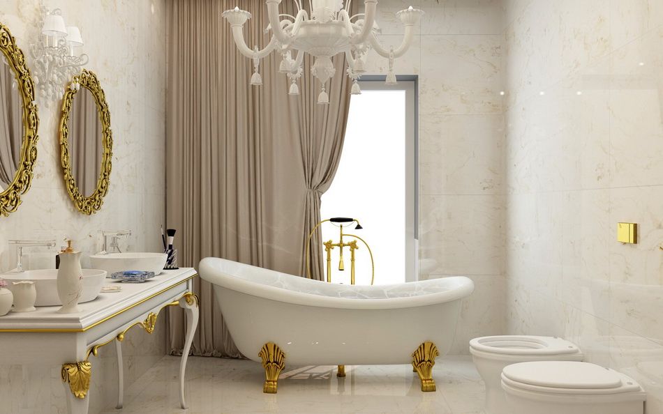 Ремонт ванной в классическом стиле